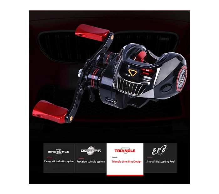 Flat Metal Spool Saltwater Baitcasting Reels